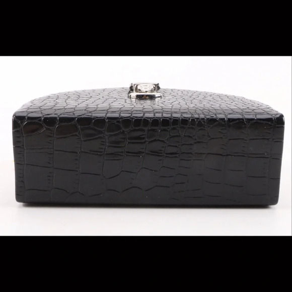 NWT Alten Black Croc Embossed Vinyl Travel Jewelry Case Boxes Set of 3 - Picture 10 of 14